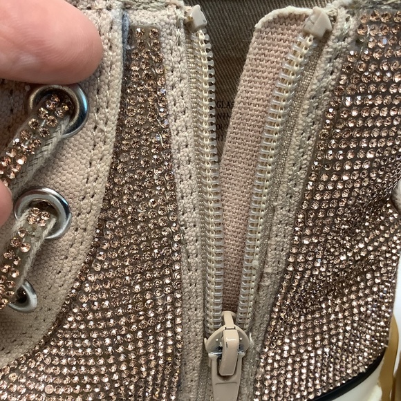 STEVE MADDEN Women’s Shaft Rhinestone Embellished High Top Platform Sneakers 7.5 - Picture 8 of 9